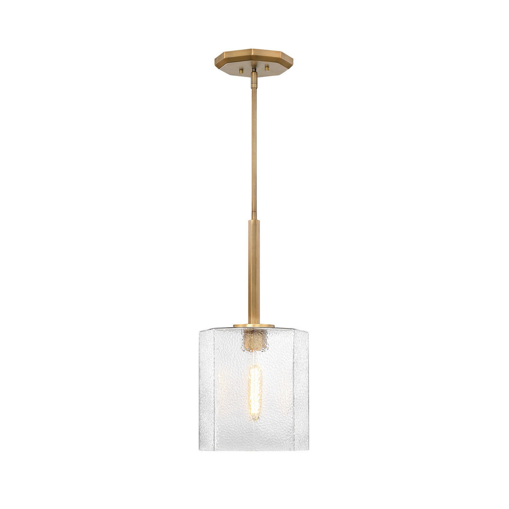 Haven One Light Pendant in Old Satin Brass