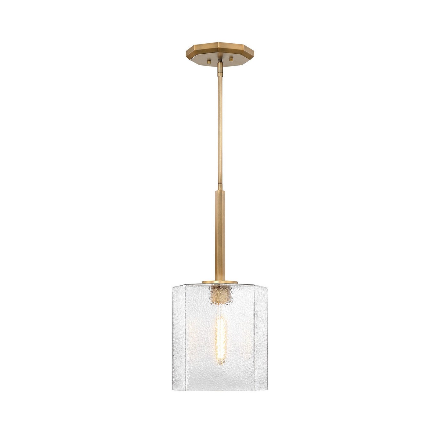 Haven One Light Pendant in Old Satin Brass