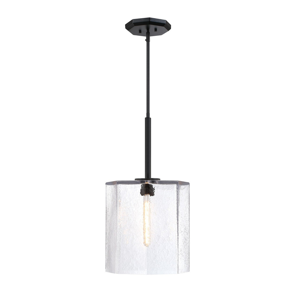 Haven One Light Pendant in Matte Black
