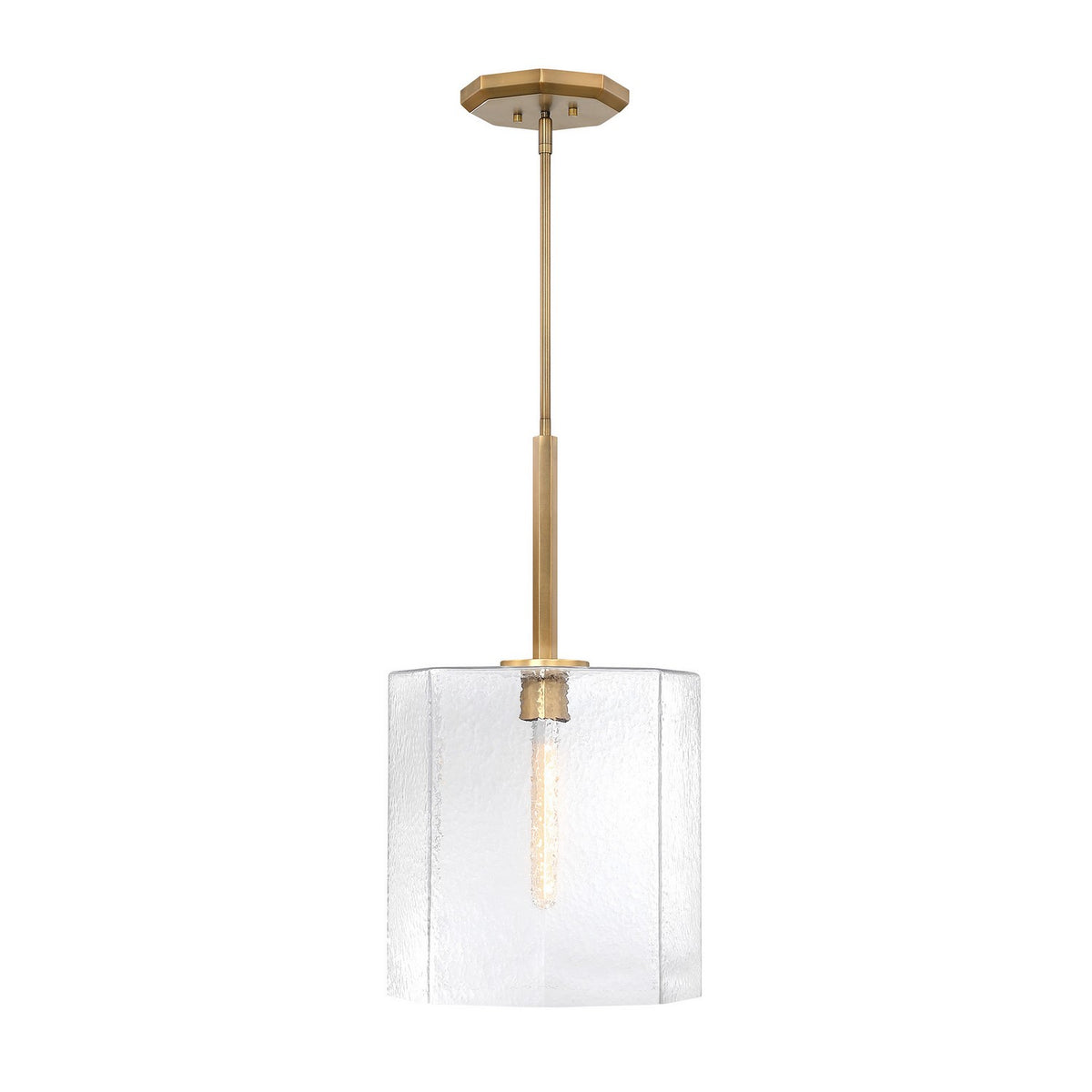 Haven One Light Pendant in Old Satin Brass