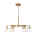 Haven Six Light Chandelier in Old Satin Brass