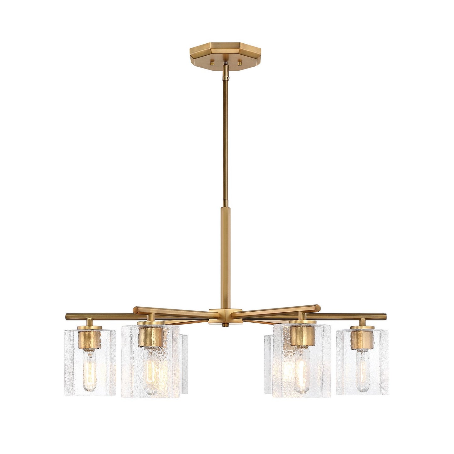 Haven Six Light Chandelier in Old Satin Brass
