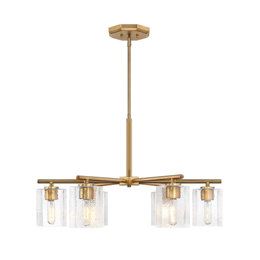Haven Six Light Chandelier in Old Satin Brass