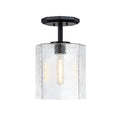 Haven One Light Semi Flush Mount in Matte Black