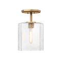 Haven One Light Semi Flush Mount in Old Satin Brass