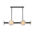 Fina Six Light Linear Chandelier in Matte Black