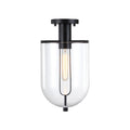 Skylar One Light Semi Flush Mount in Matte Black