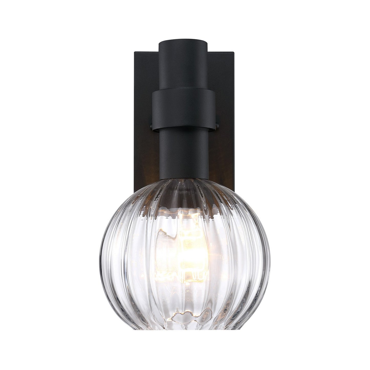 Fernwood One Light Outdoor Wall Sconce in Matte Black