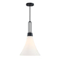 Evergreen Oasis One Light Pendant in Matte Black