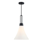 Evergreen Oasis One Light Pendant in Matte Black