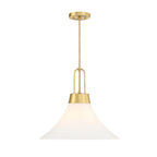 Evergreen Oasis One Light Pendant in Burshed Gold