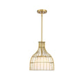 Evensong One Light Pendant in Burshed Gold