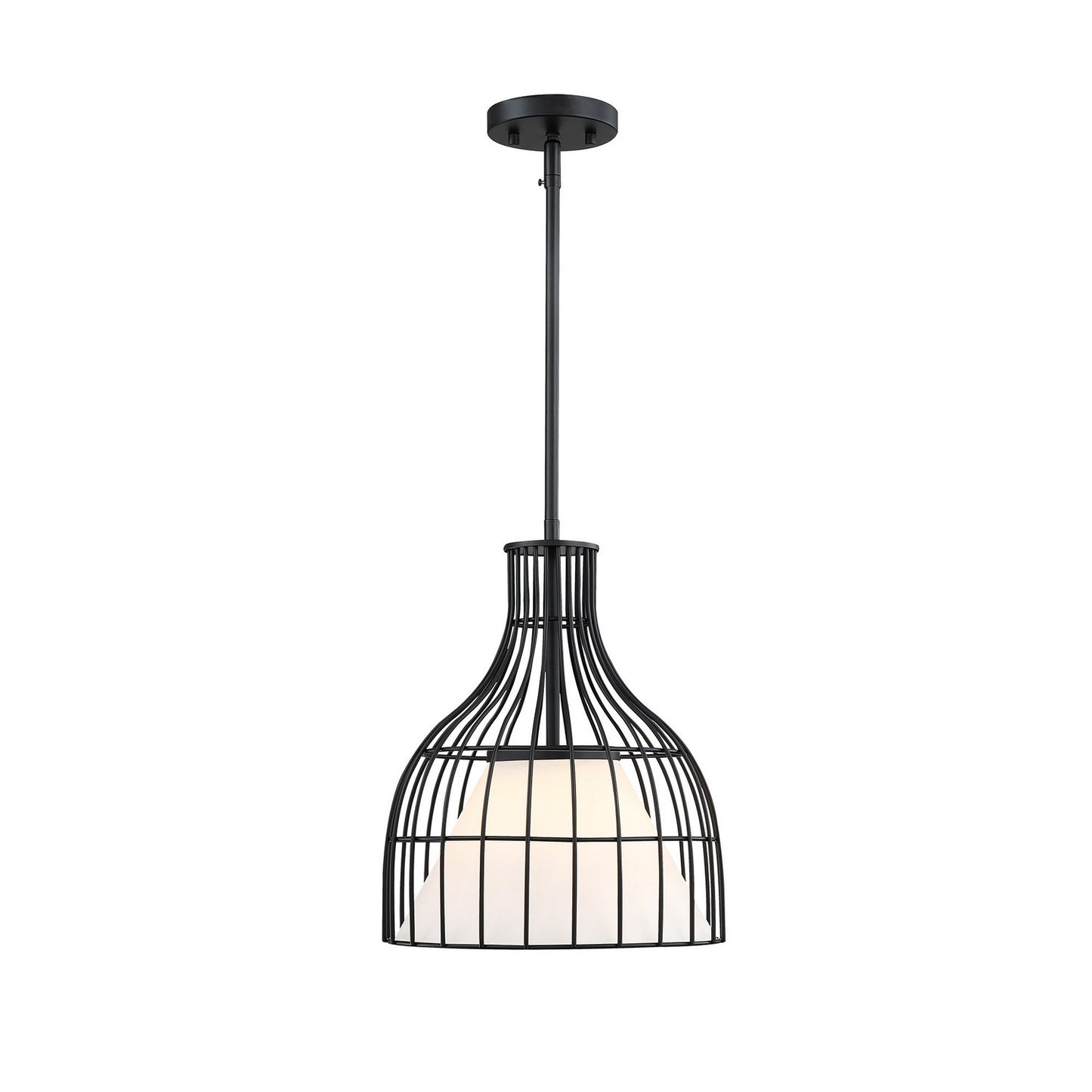 Evensong One Light Pendant in Matte Black