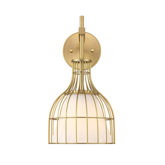 Evensong One Light Wall Sconce in Burshed Gold