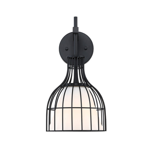 Evensong One Light Wall Sconce in Matte Black