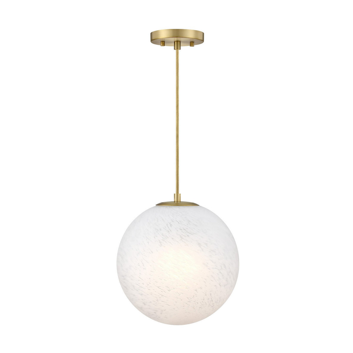 Pixie One Light Pendant in Burshed Gold