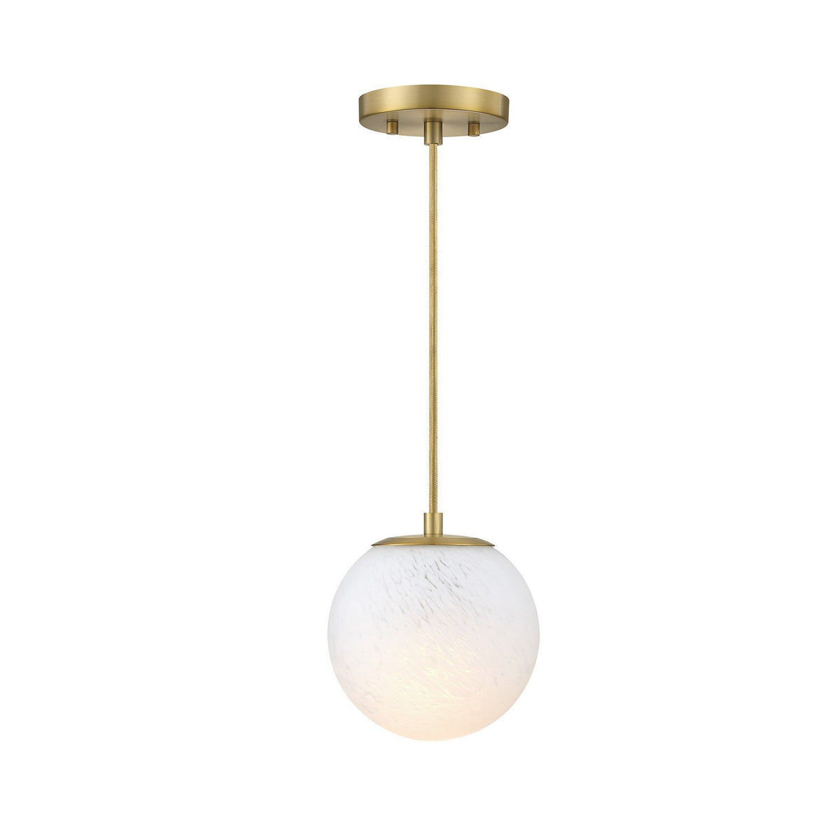 Pixie One Light Pendant in Burshed Gold