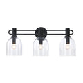 Astra Three Light Vanity in Matte Black