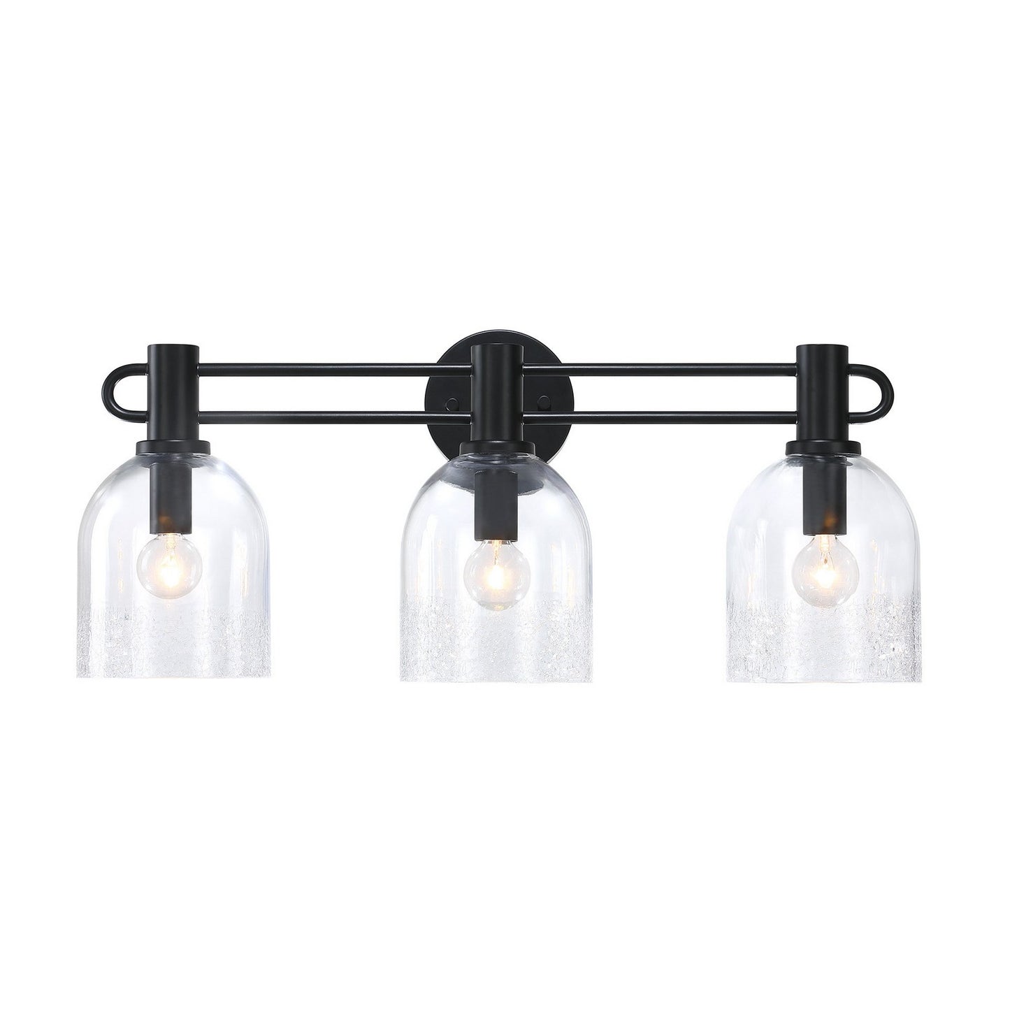 Astra Three Light Vanity in Matte Black