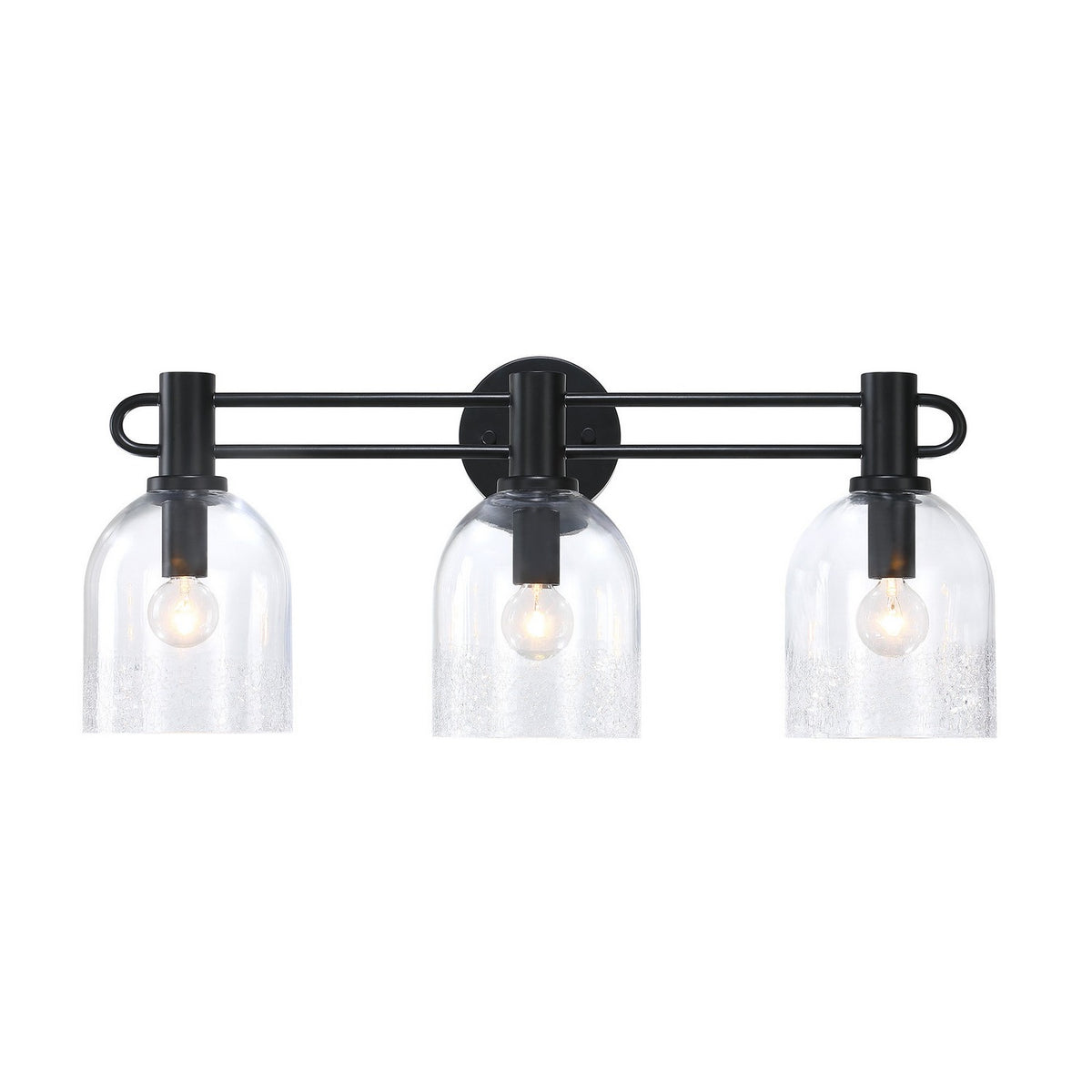 Astra Three Light Vanity in Matte Black