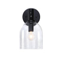 Astra One Light Wall Sconce in Matte Black