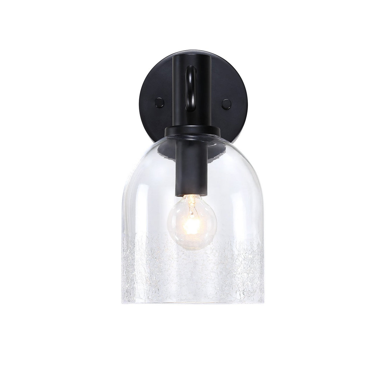 Astra One Light Wall Sconce in Matte Black