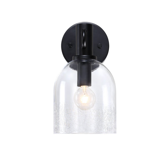 Astra One Light Wall Sconce in Matte Black