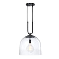 Astra One Light Pendant in Matte Black