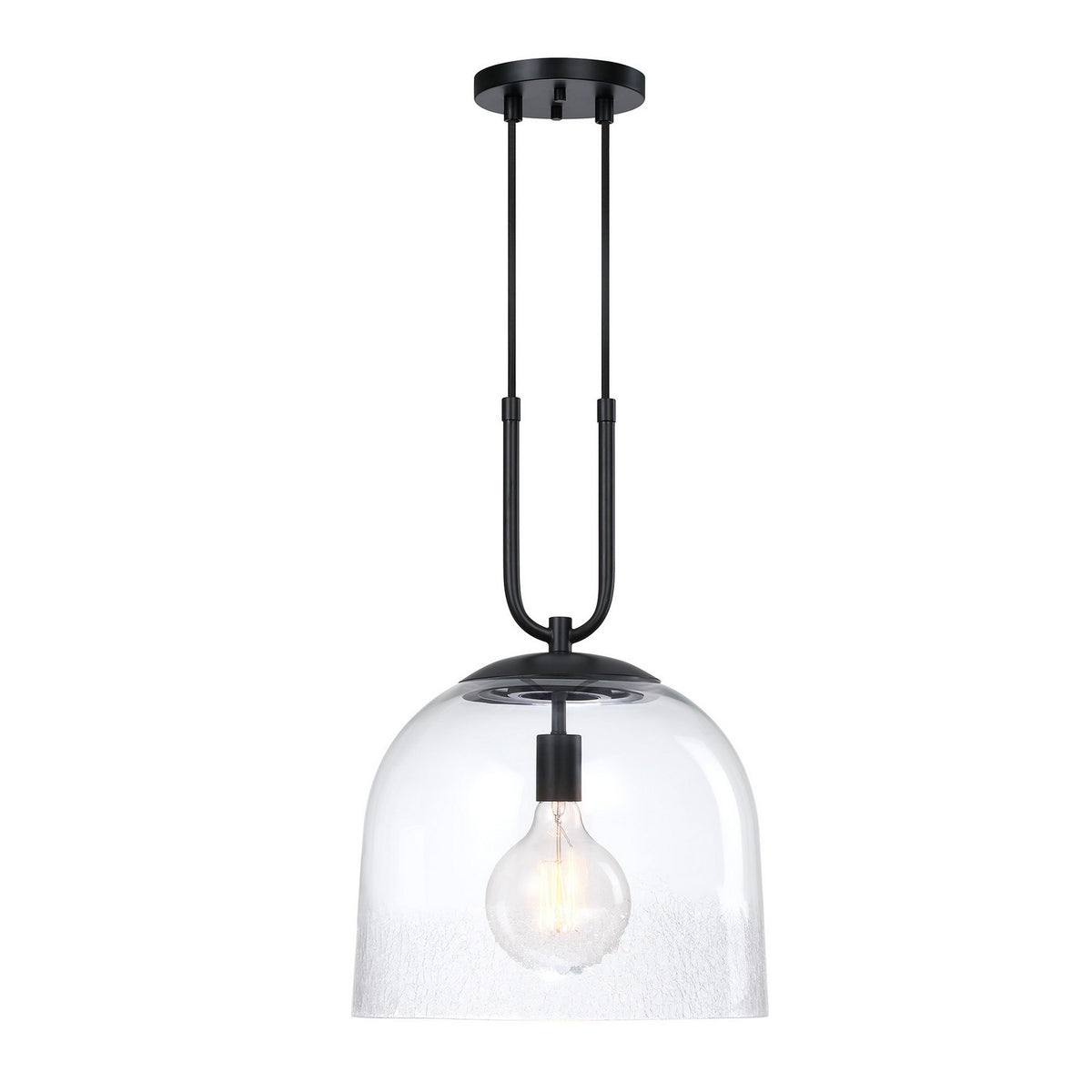 Astra One Light Pendant in Matte Black