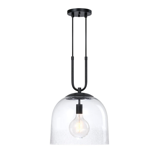 Astra One Light Pendant in Matte Black