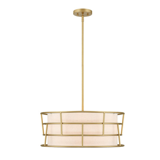 Aria Falls Three Light Pendant in Gold Matte