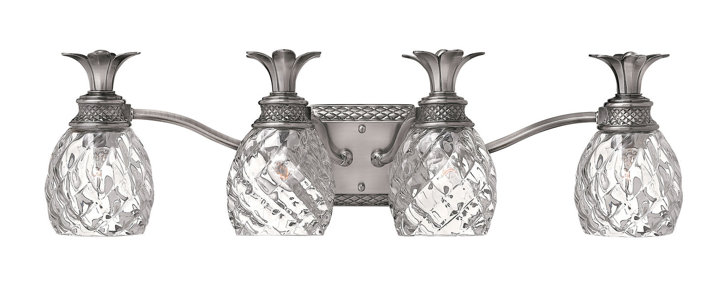 Plantation LED Vanity in Polished Antique Nickel