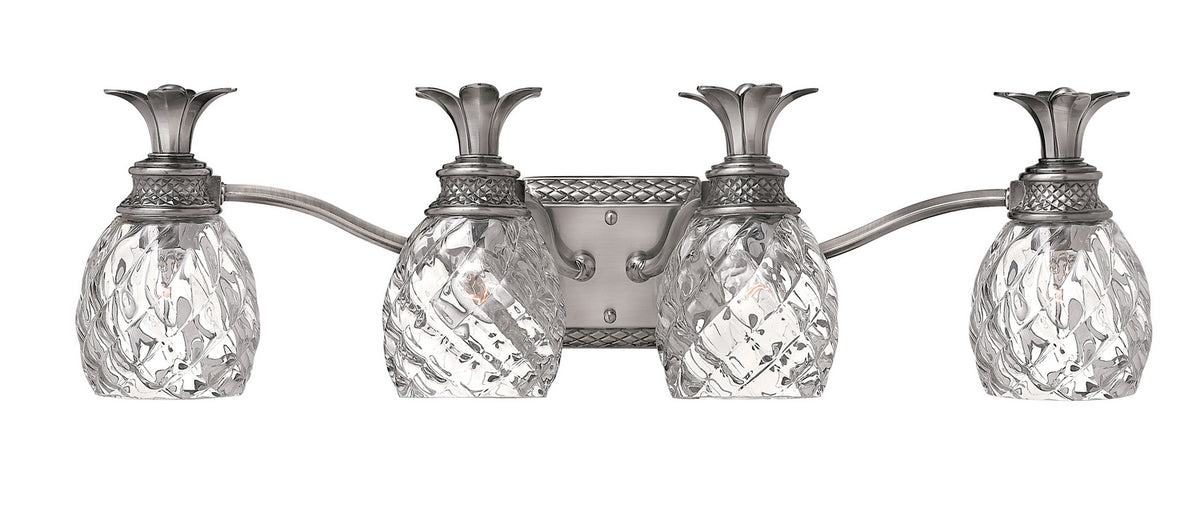 Plantation LED Vanity in Polished Antique Nickel
