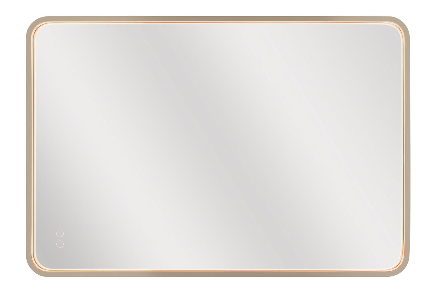 Monica LED Mirror in Satin Brass