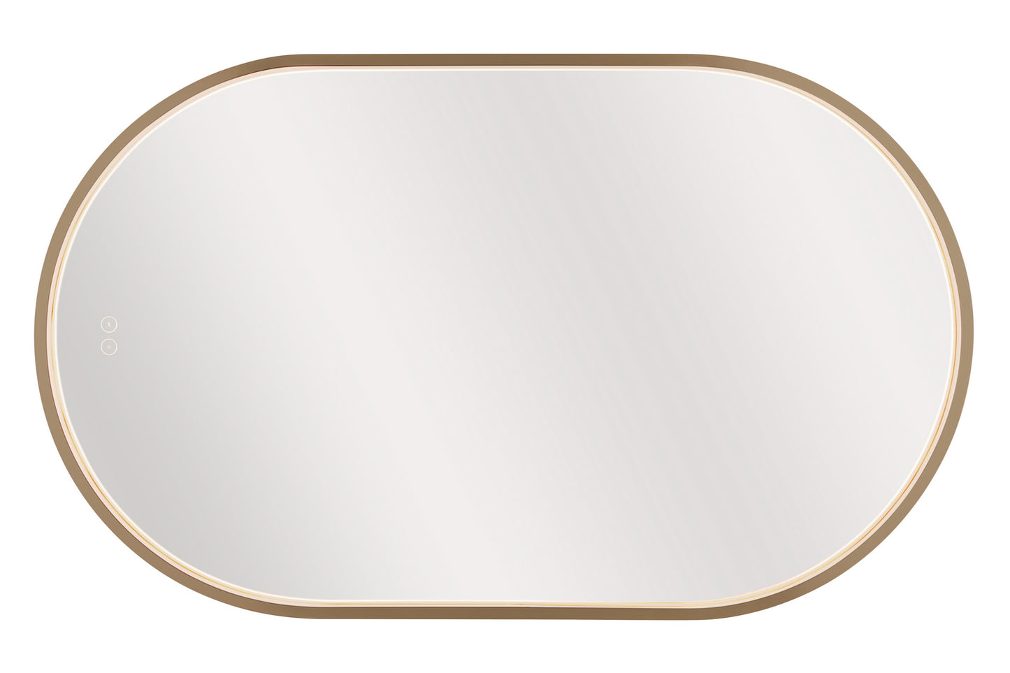 Rachel LED Mirror in Satin Brass