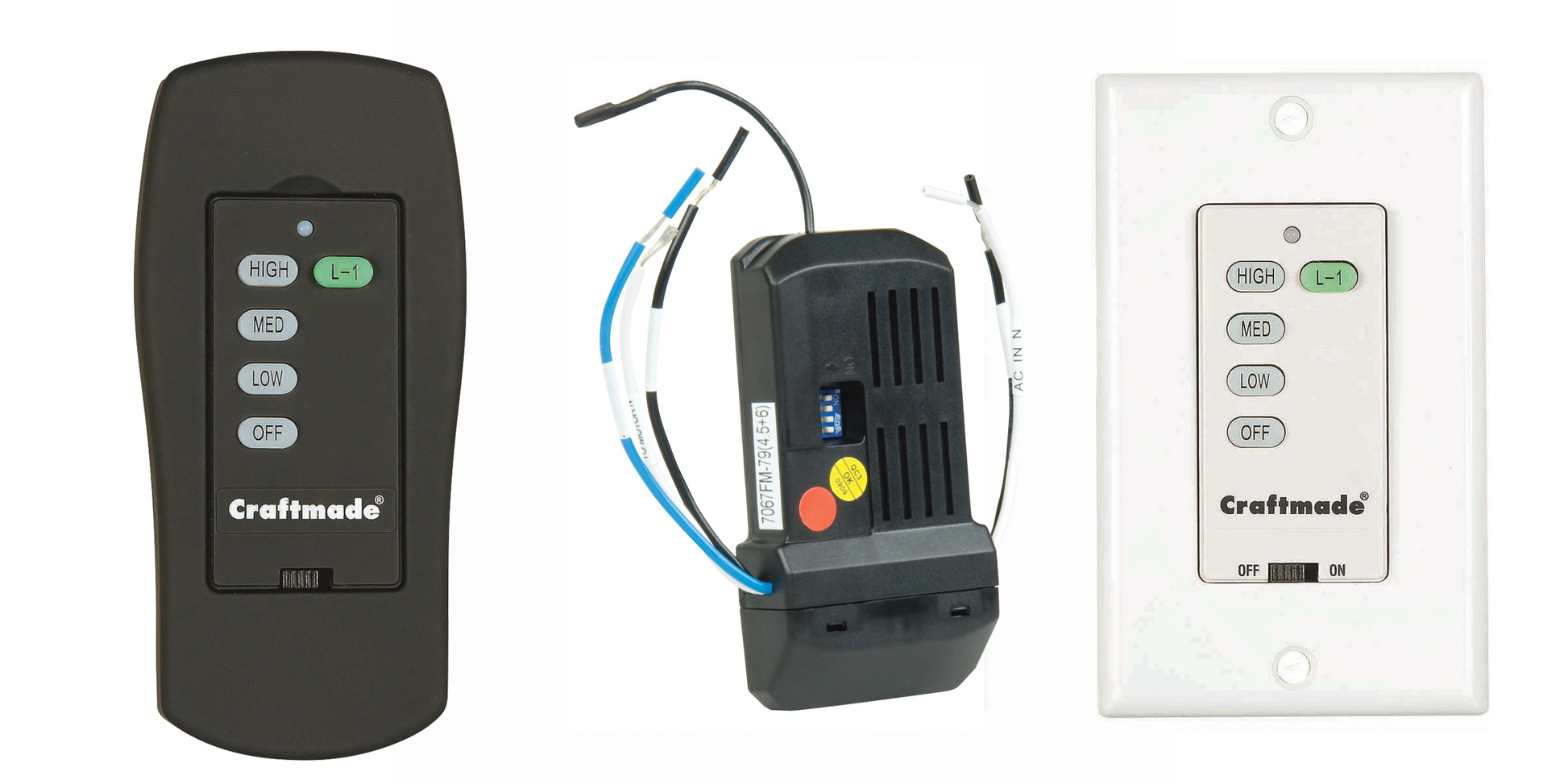 Craftmade - UCIPB-2000-2 - Receiver with Hand Set or Wall Control - Universal Intelligent Controls