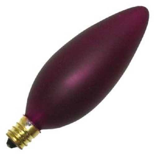 15W 130V E12 TORPEDO SHAPE FROST MAGENTA