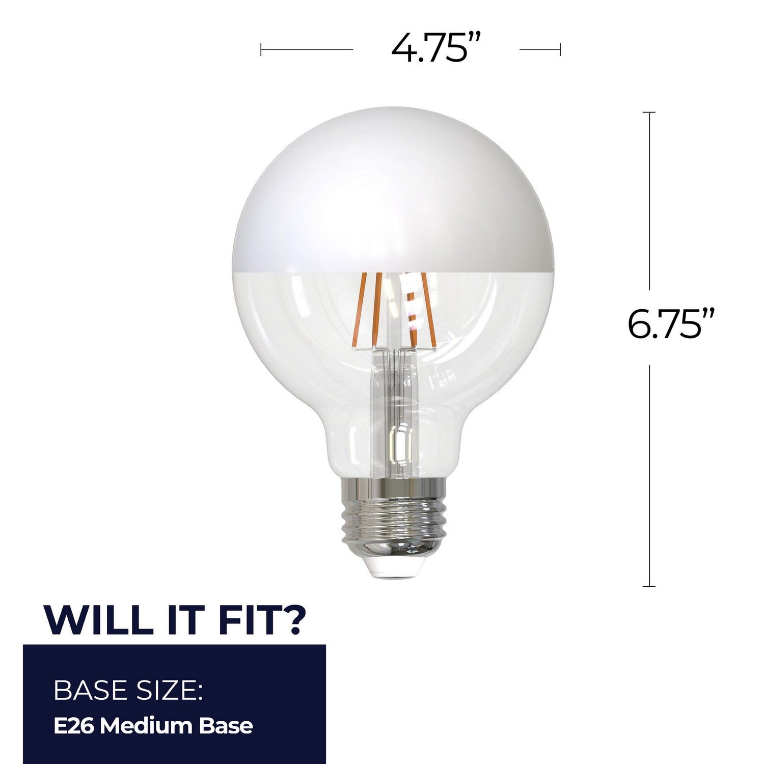 Bulbrite - 776840 - Light Bulb - 2 - Half White