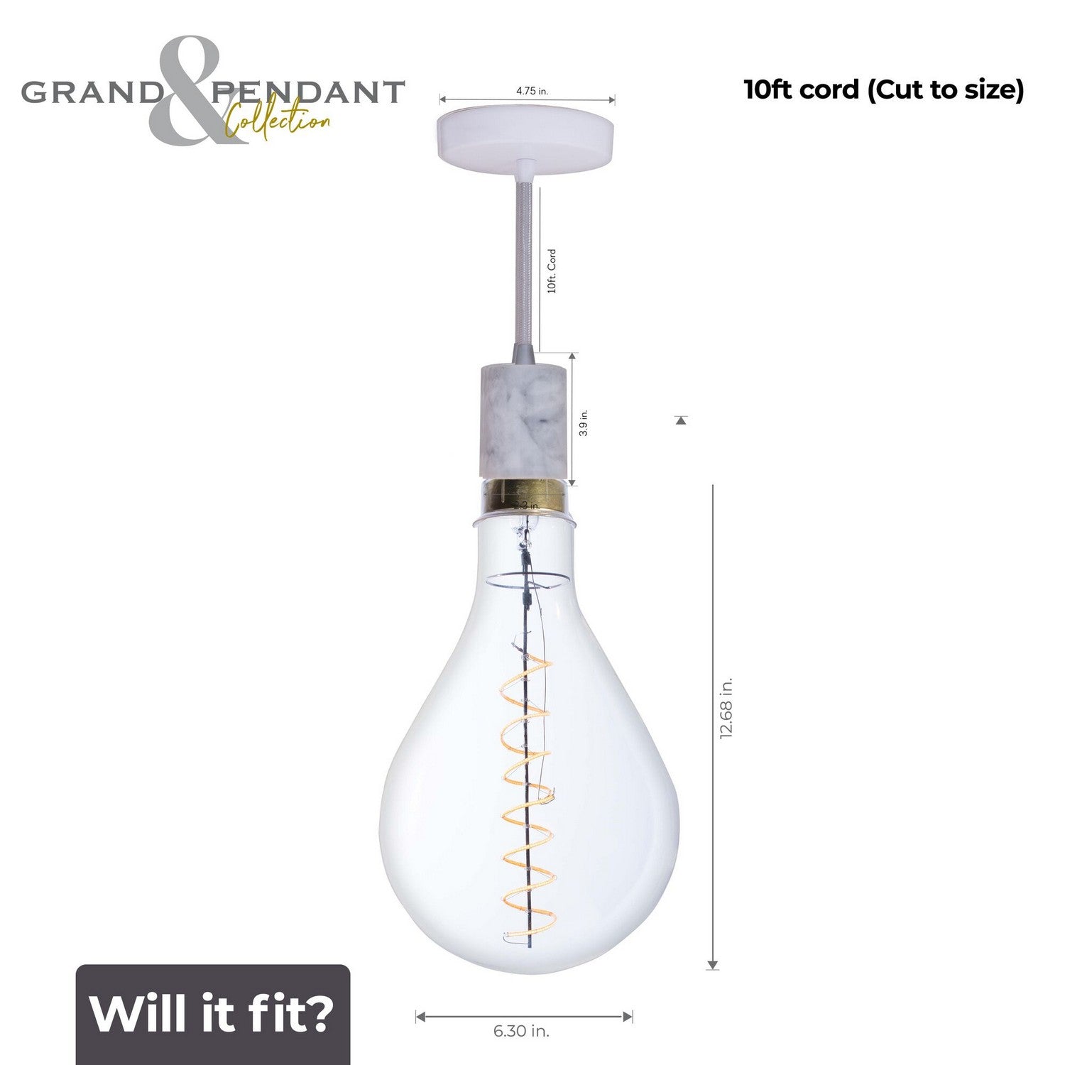 Bulbrite - 810174 - Pendant - Builder Fixtures - Clear