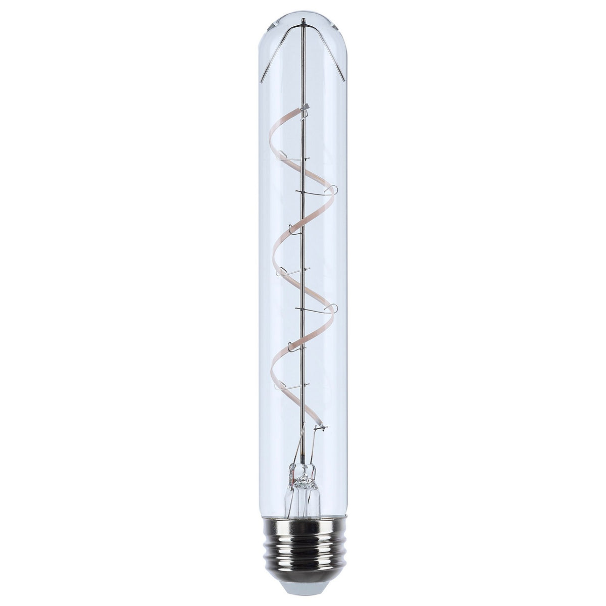 (4-Pack) Satco S10522 6W LED T9 Tubular Bulb, E26 Base, 2700K, 500 Lumens, Clear