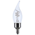 (4-Pack) Satco S10524 4W LED CA11 Candle Bulb, E12 Base, 2700K, 350 Lumens, Clear