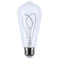 (4-Pack) Satco S10525 6W LED ST19 Edison Bulb, E26 Base, 2700K, 500 Lumens, Clear