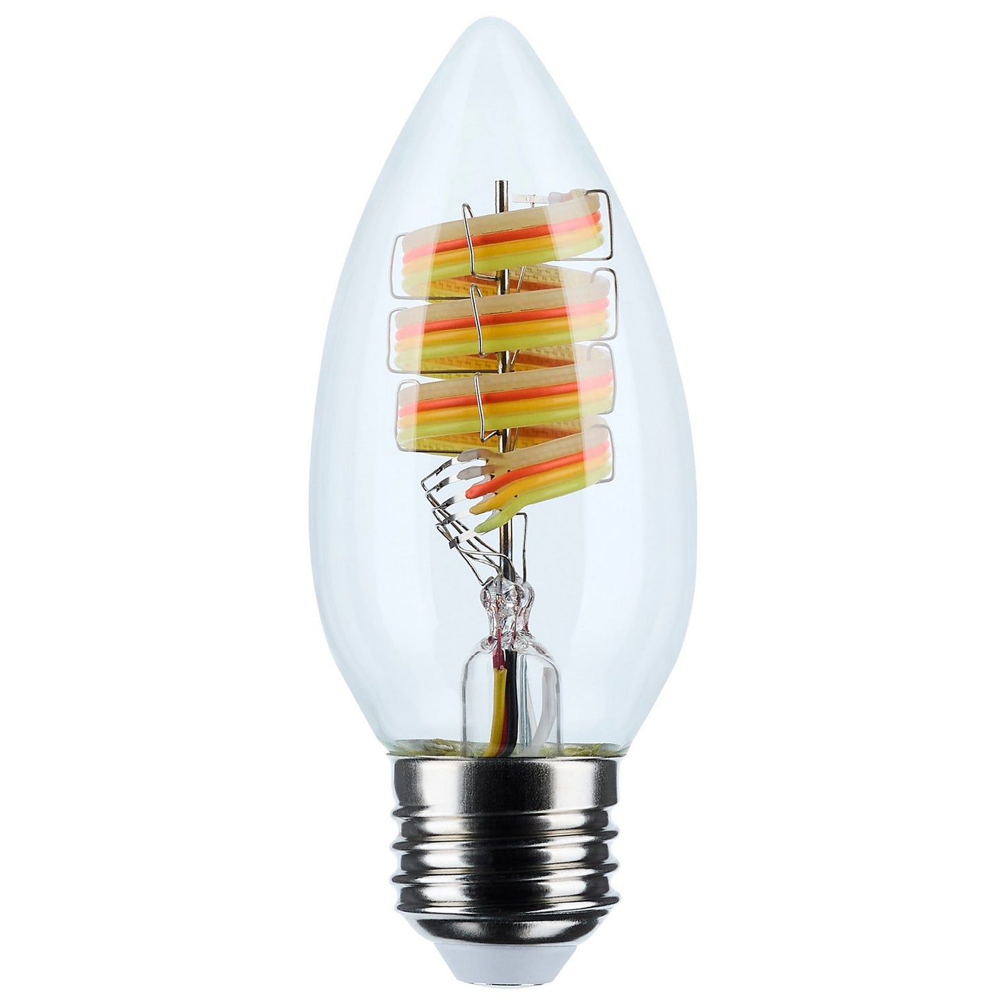 Satco 4W B11 – E26 base, 300 lumens, 2700K Warm White (S11243)