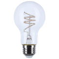 (4-Pack) Satco S11521 6W LED A19 A-Shape Bulb, E26 Base, 2700K, 500 Lumens, Clear