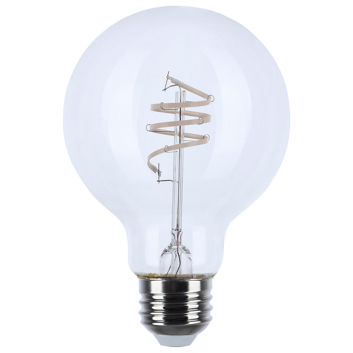 (4-Pack) Satco S11522 6W LED G25 Globe Bulb, E26 Base, 2700K, 500 Lumens, Clear