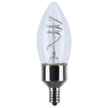 (4-Pack) Satco S11525 4W LED B11 Torpedo Bulb, E12 Base, 2700K, 350 Lumens, Clear