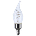 (4-Pack) Satco S11526 4W LED CA11 Candle Bulb, E12 Base, 2700K, 350 Lumens, Clear