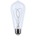 (4-Pack) Satco S11527 6W LED ST19 Edison Bulb, E26 Base, 2700K, 500 Lumens, Clear