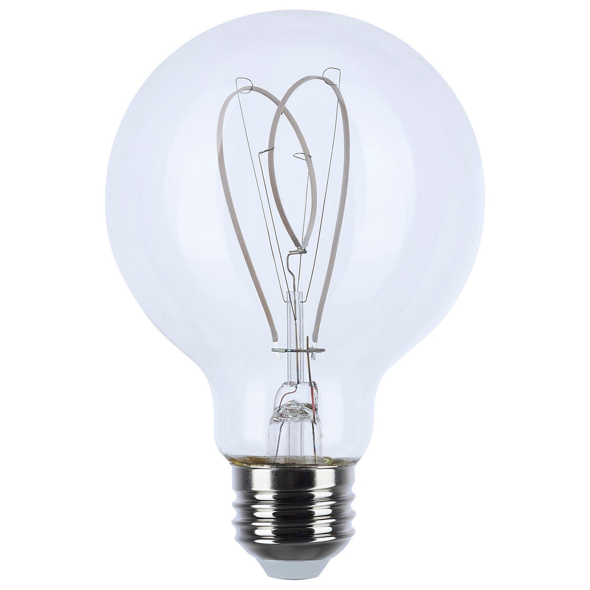 (4-Pack) Satco S11528 6W LED G25 Globe Bulb, E26 Base, 2700K, 500 Lumens, Clear