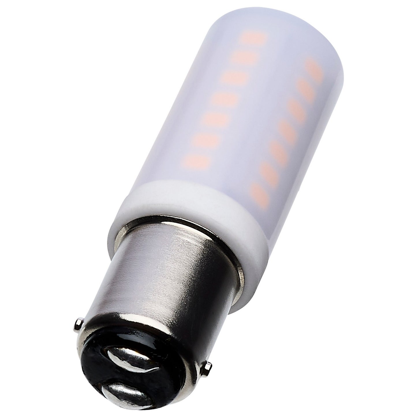 Satco 5W T6 LED – BA15d base, 500 lumens, 3000K Soft White (S12352)